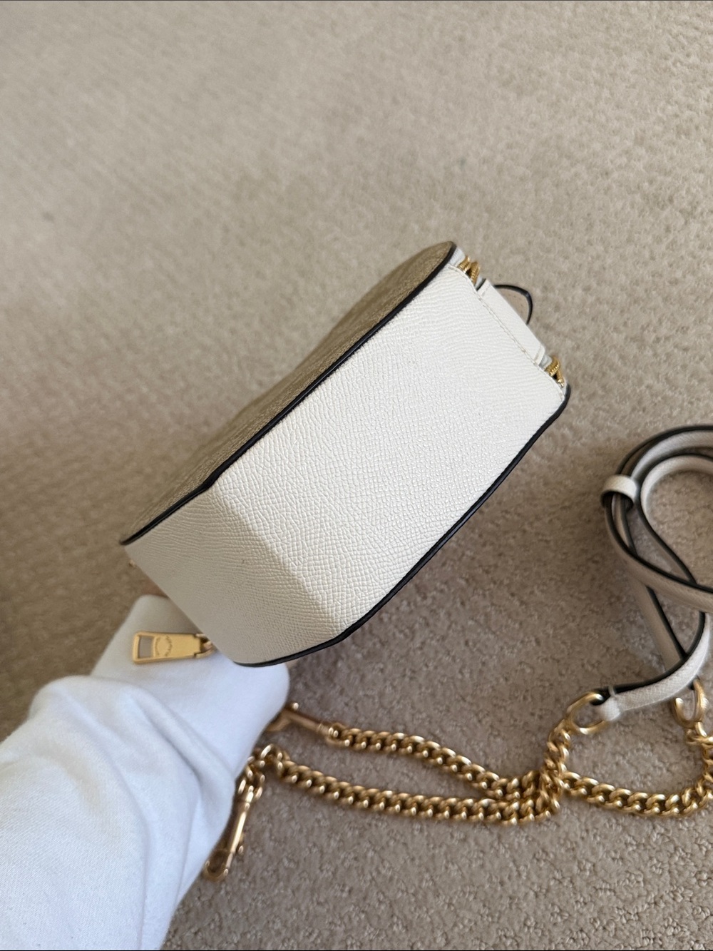 Coach Heart Mini Crossbody in Signature Beige and Tan - Picture 6 of 6